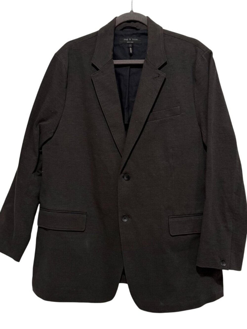 Rag & Bone Dark Gray Two-Button Blazer Jacket Classic Fit Made In USA Mens 46